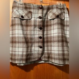 Plaid mini skirt
